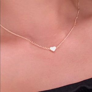 Dainty heart choker necklace